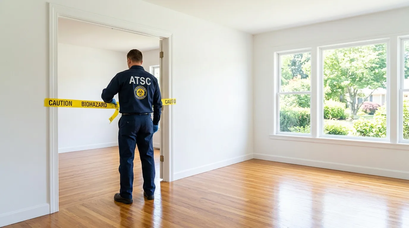 Certified biohazard cleanup crew performing Trauma Scene Cleanup in Hinsdale